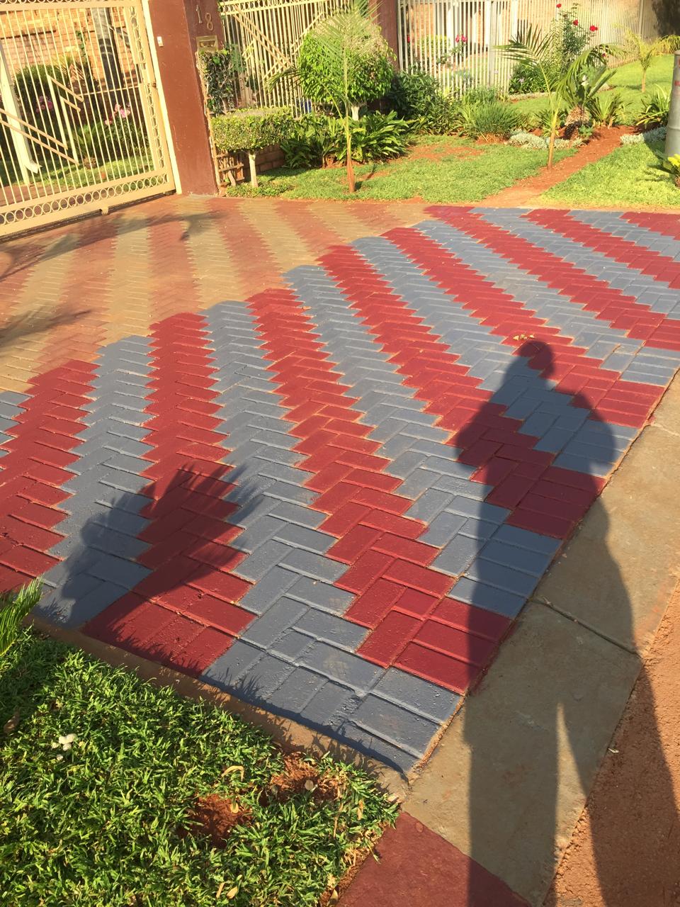 Completed paving and site finishing work at a client property